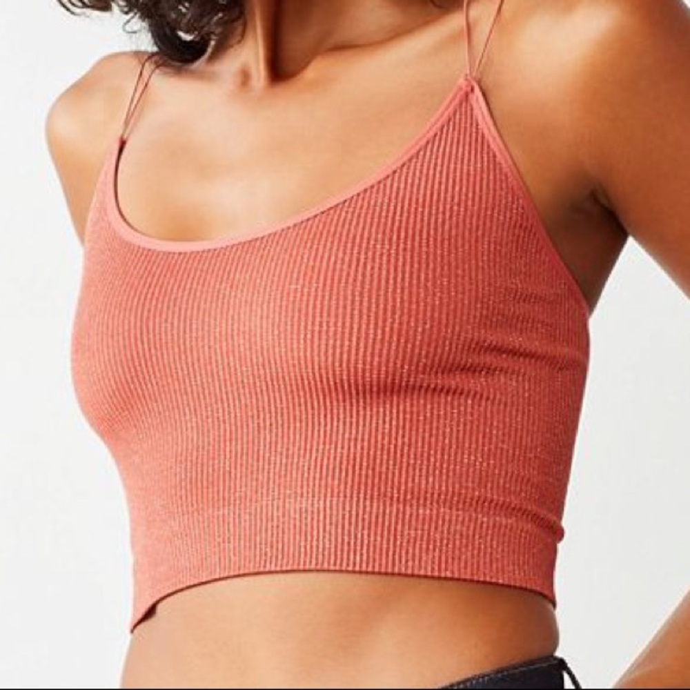 Urban Outfitter orange glitter tank